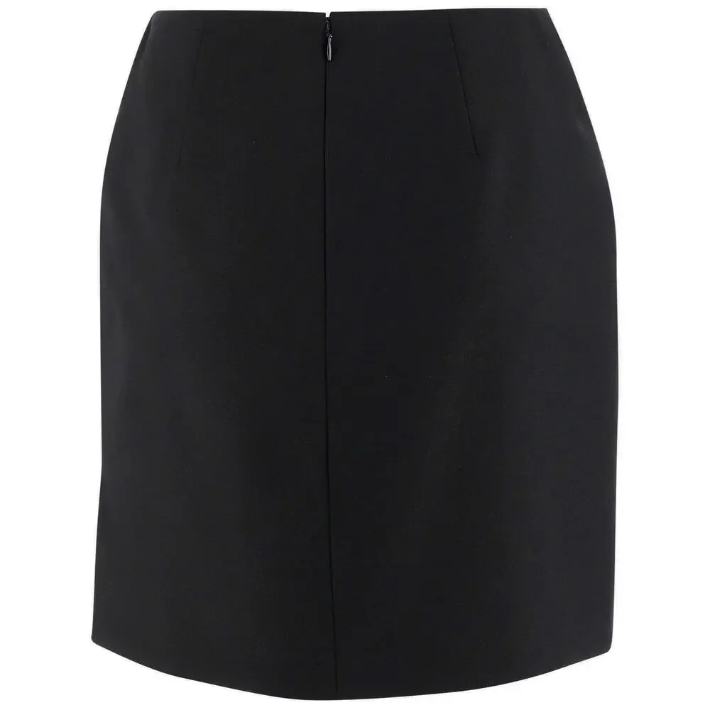 NWT ALEXANDER MCQUEEN Side Slit Mini Skirt In Black Size 42 IT, 6 US brand new - Picture 4 of 8